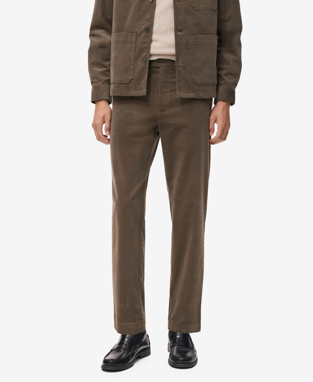 Mango Men's Regular Fit Corduroy Cotton Pants In Brown