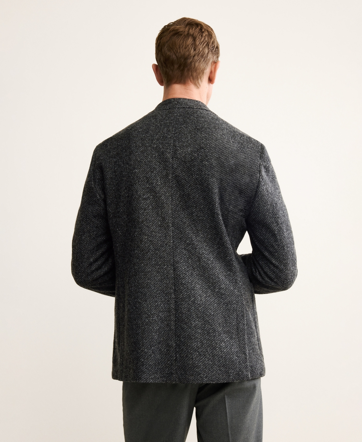 Mango Men's Slim Fit Wool Blend Blazer