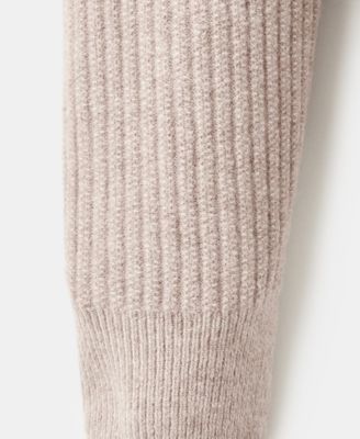 Men's Zip Neck Ribbed Sweater