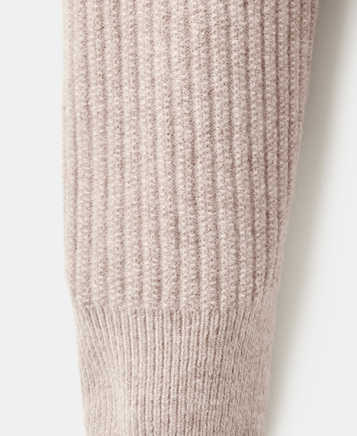 Mango Men's Zip Neck Ribbed Sweater