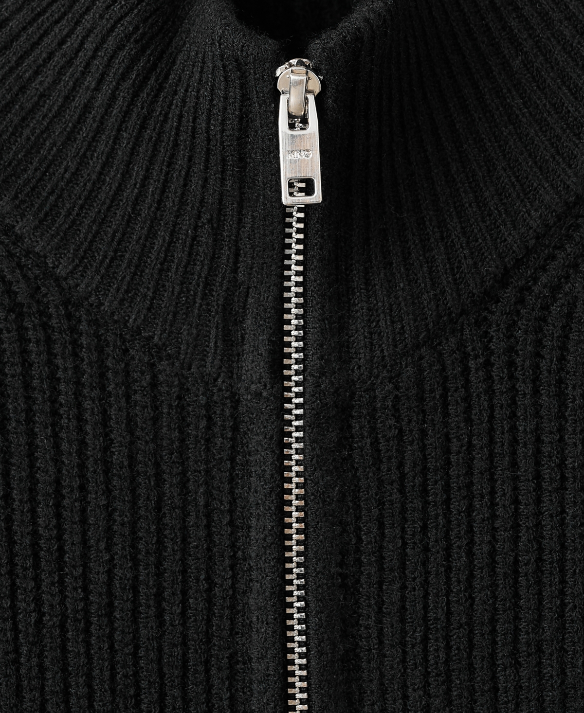 Mango Men's Ribbed-Knit Zipper Cardigan