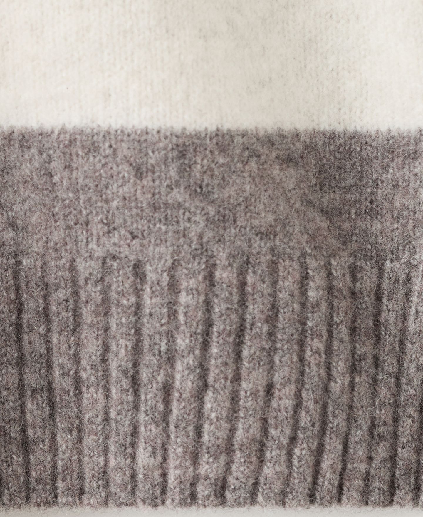 Мужской свитер MANGO Wool-Blend Striped, цвет: Экрю — фото 7