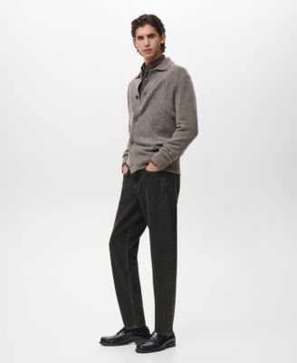 Men's Knitted Wool Blend Cardigan