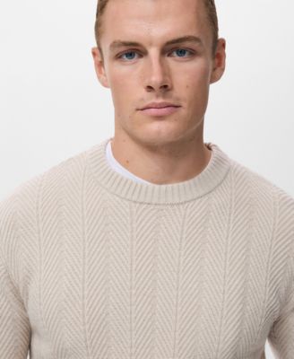 Men's Herringbone Structured Sweater