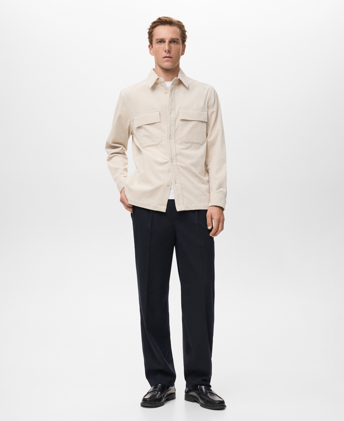 Mango Men's Corduroy Pockets Overshirt
