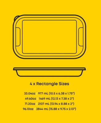 Borosilicate Glass Oven Dishes with Lids, Set of 4