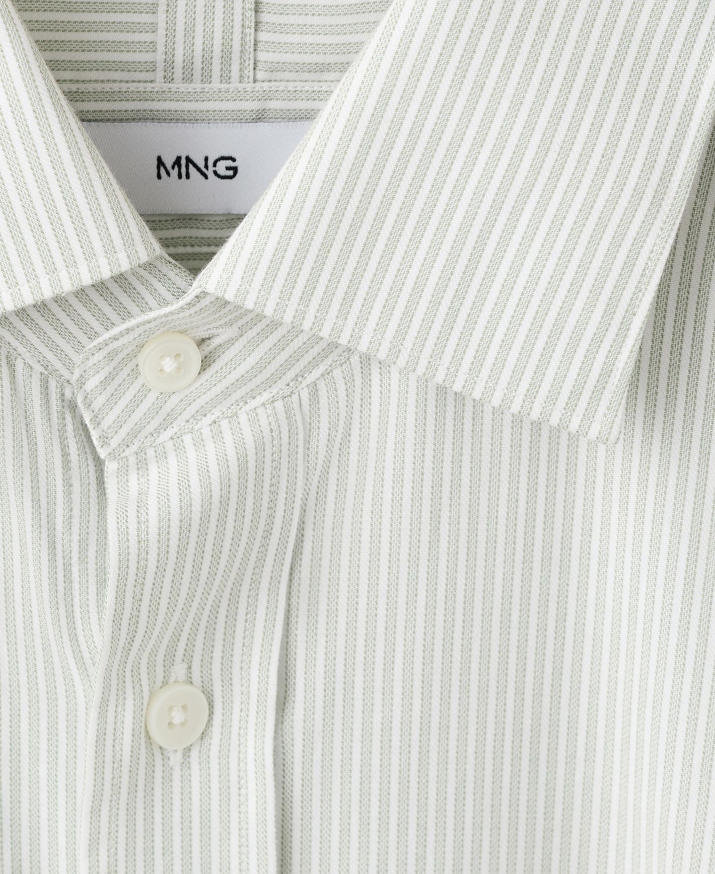 Мужская рубашка Mango Regular Cotton, цвет: Зелёный — фото 6