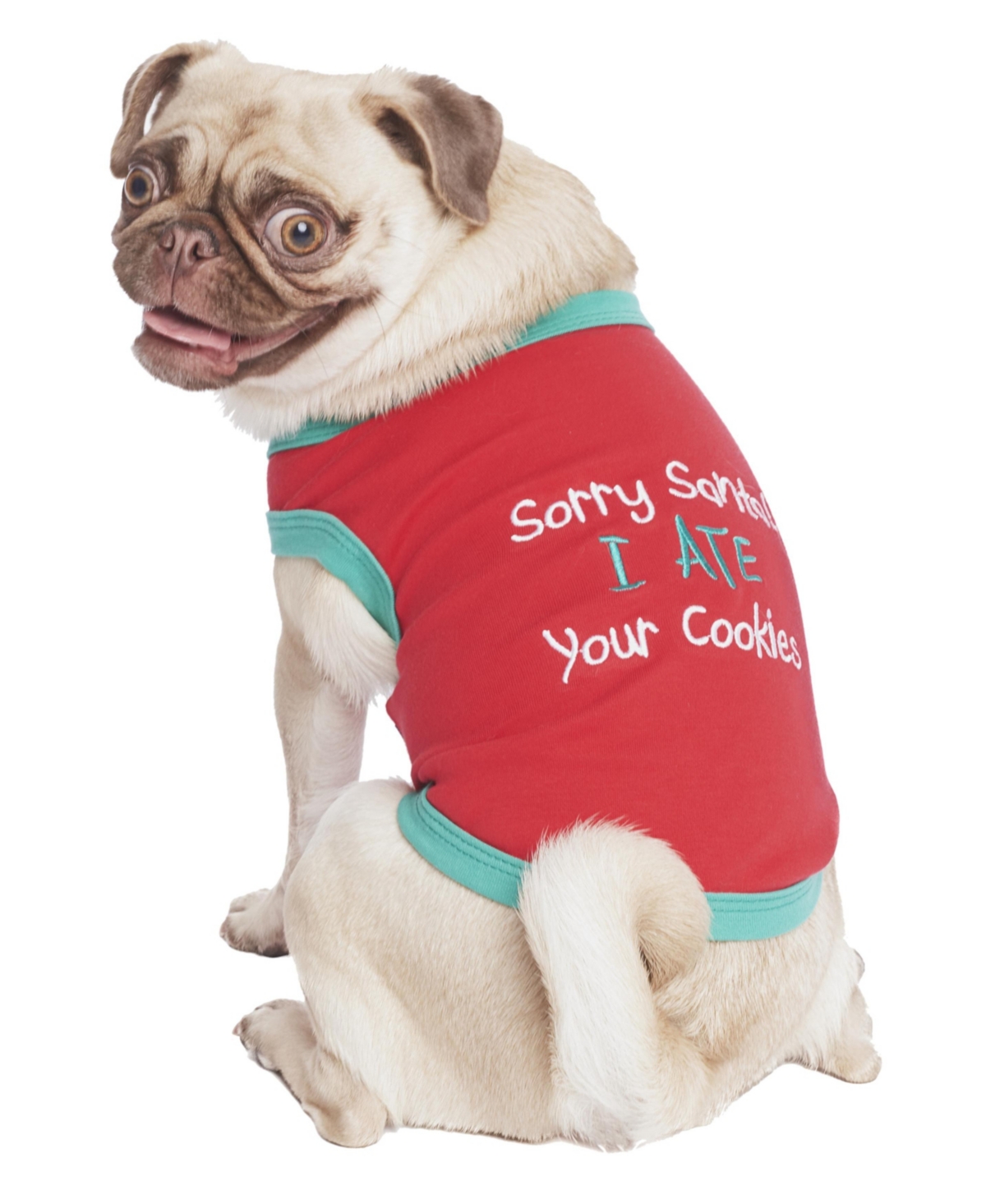 Parisian Pet Sorry Santa I Ate Your Cookies Holiday Dog T-Shirt