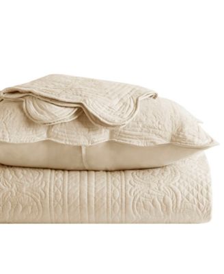 Tuscany Reversible Scalloped Edge 3-Pc. Quilt Set, Full/Queen