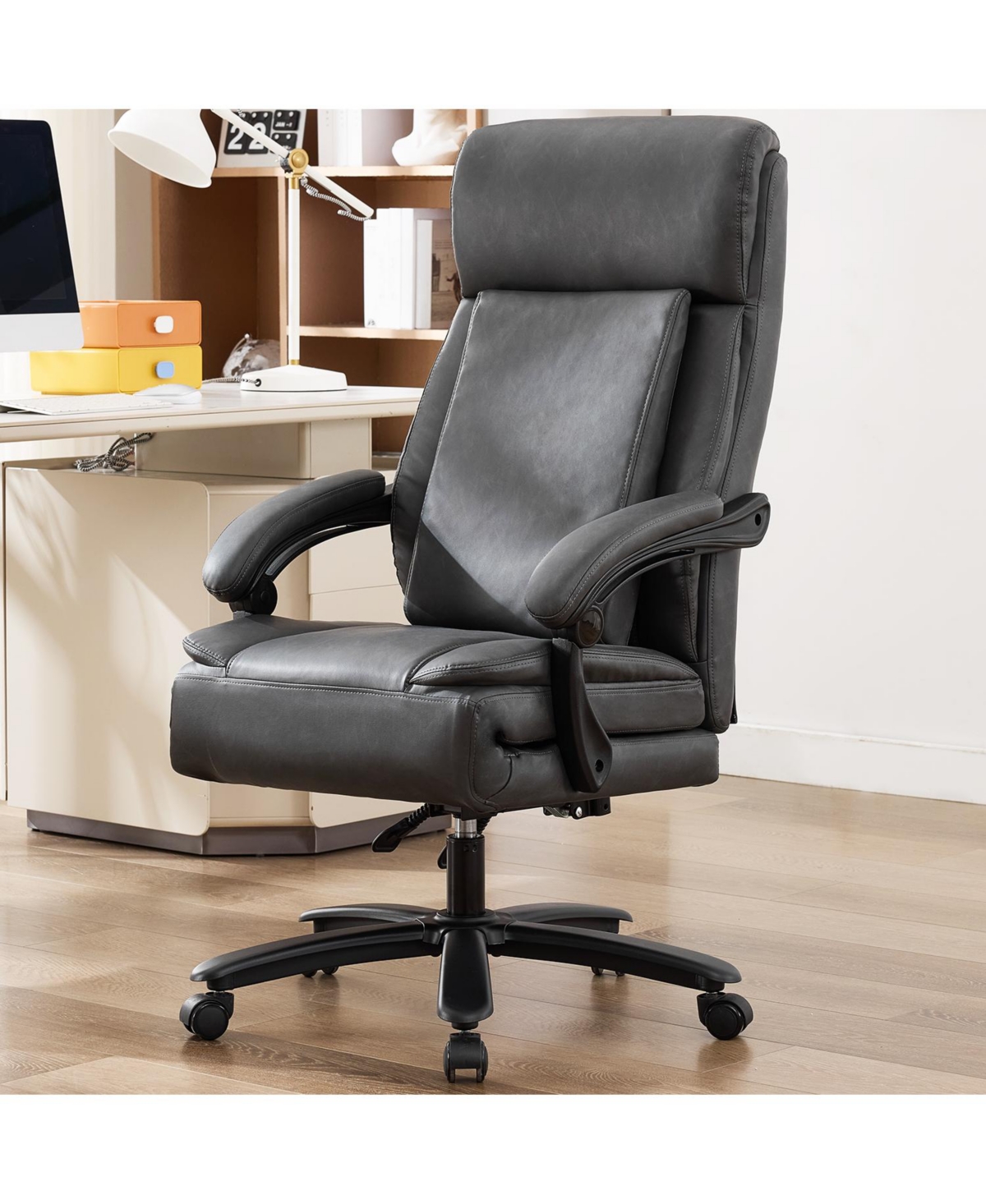 Dyhome Kitchen Chairs Mid-Century Modern Dining Set of 2, Room Chairs, Polyester Upholstered Wishbone Chair