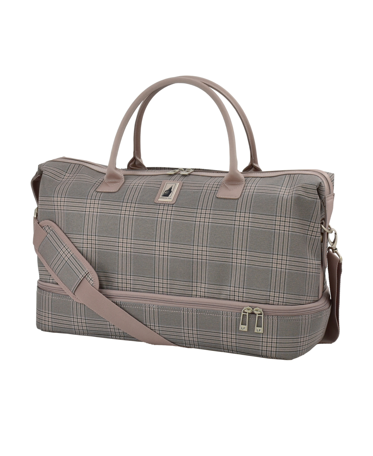 London Fog Brentwood Iv 20" Drop Bottom Duffel - Rose Charcoal