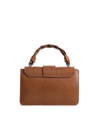 Mini garniel leather bowling bag for women