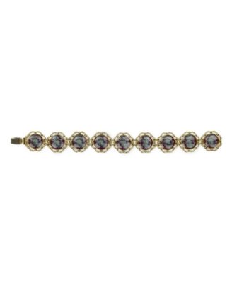 Gold Plated Box Clasp Link Bracelet 