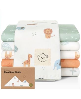 KeaBabies 6pk Shea Baby Burp Cloths for Baby Boys and Girls Burping Cloths for Babies Newborn - Wilderness 22$