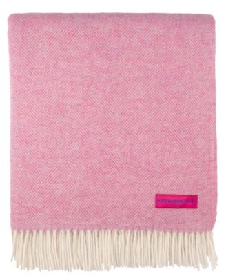 Shetland Lambswool Herringbone Throw, 55" x 72"