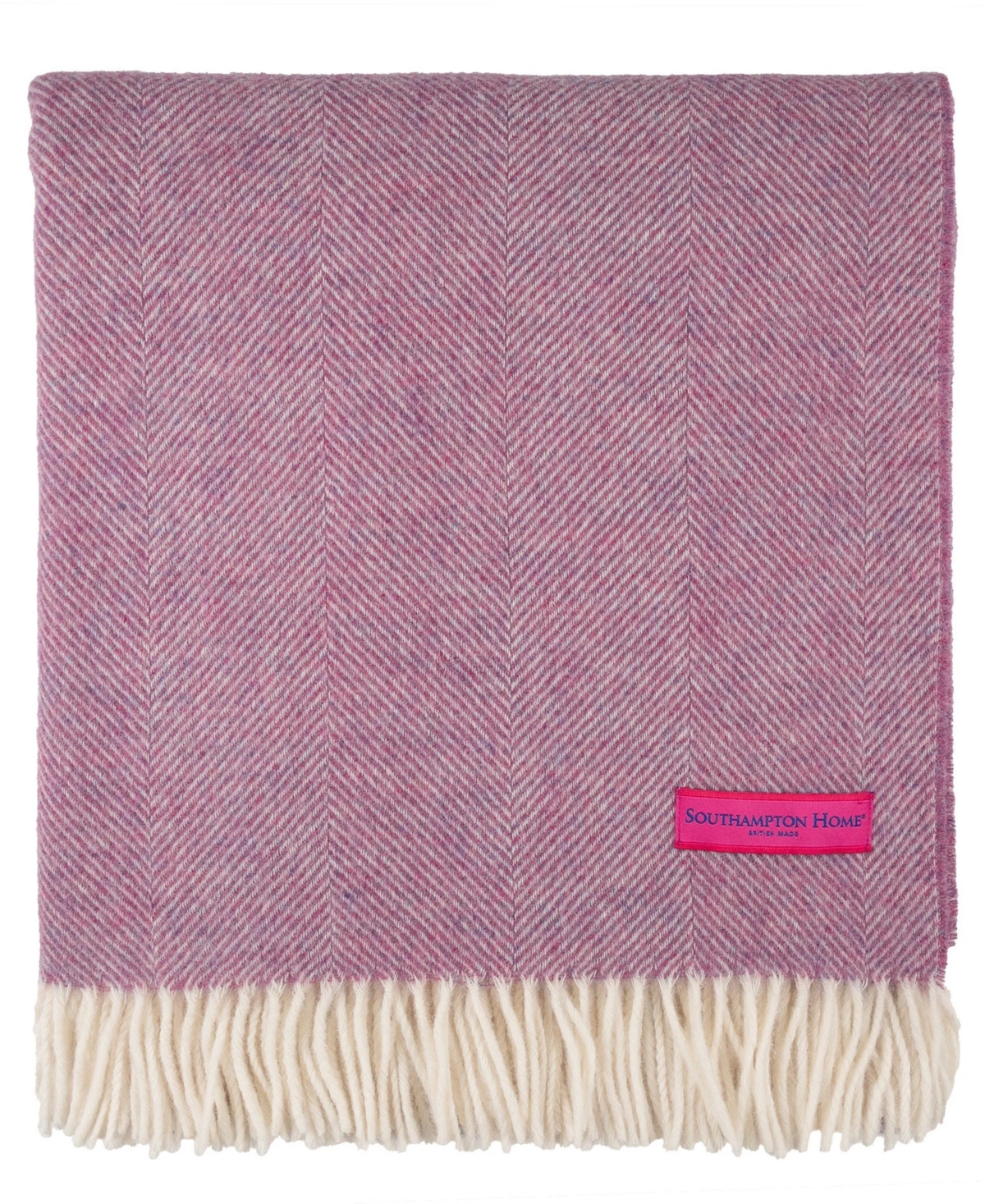 Southampton Home Shetland Lambswool Herringbone Throw, 55" x 72"
