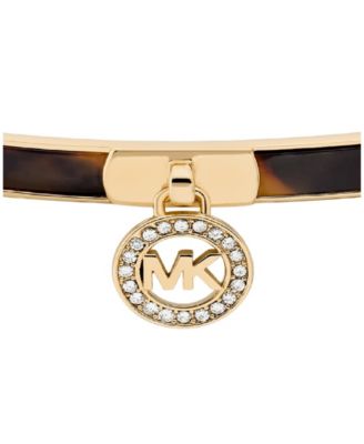 Tortoise Inlay Logo Bangle Bracelet