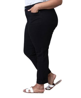 Women's Color High Rise Boyfriend rolled in 28" inseam - Black