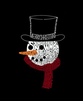 Women's Snowman Face Premium Word Art Flowy Tank Top