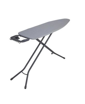 Ultra Ironing Board, 4-Leg, with Iron Rest, Matte Black Frame, Grey Cover