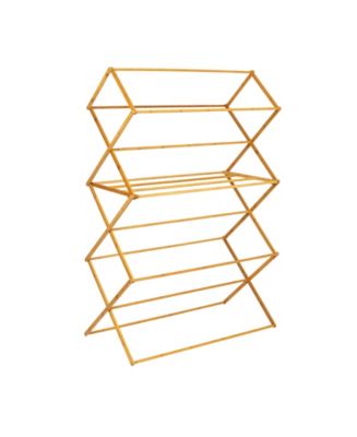 Household Essentials Bamboo Oversized Clothes Drying Folding Rack - Macy's