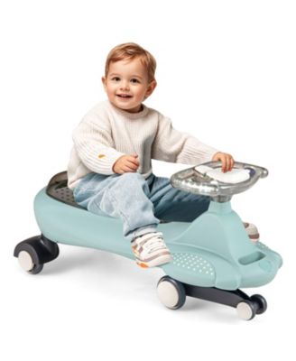 Kids Wiggle Car with Flashing Wheels, Music & Storage