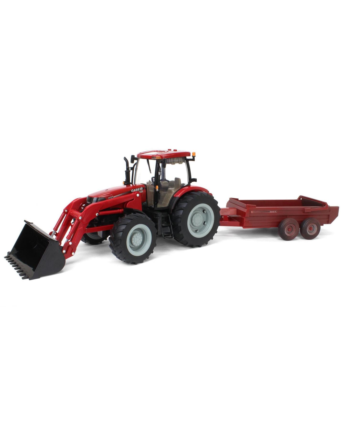 Детские игрушки ERTL 1:16 Scale Case IH Puma 195 Lights and Sounds Tractor and Spreader, 2-Piece Set — фото 1