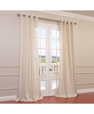 Grommet Faux Linen Curtain