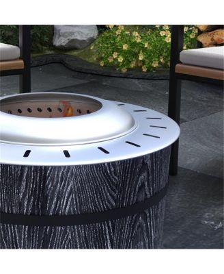 Round Outdoor Fire Pit for Patio, Backyard, or Outdoor Entertaining