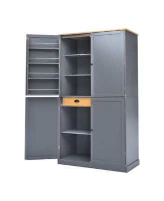 High Freestanding Kitchen Pantry Large Cupboard Storage Cabinet