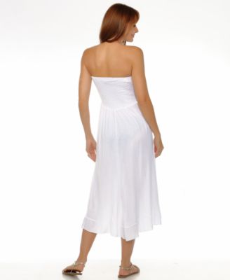 Strapless High-Low Dress Cover-Up