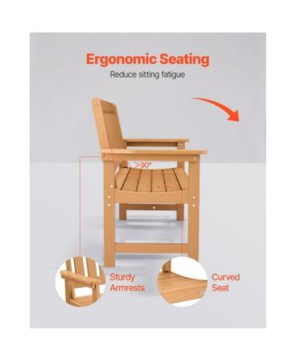 Wood-Look Weatherproof Plastic Bench for Patio or Garden