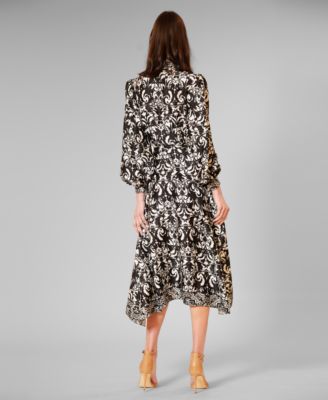 Women's Long-Sleeve Collared Dress