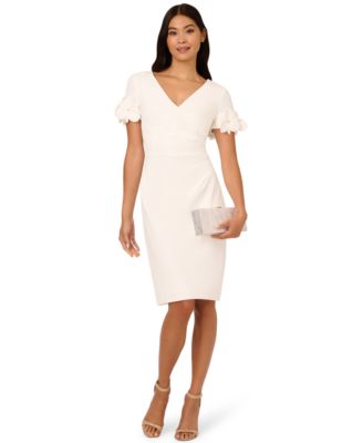 Adrianna Papell - Women's Embellished-Sleeve Sheath Dress