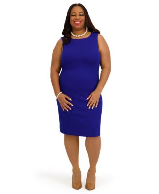 Women's Sleeveless Sheath Dress, Regular and Plus Size