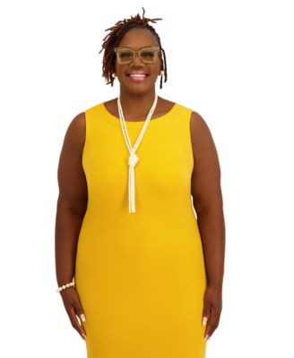 Women's Sleeveless Sheath Dress, Regular and Plus Size