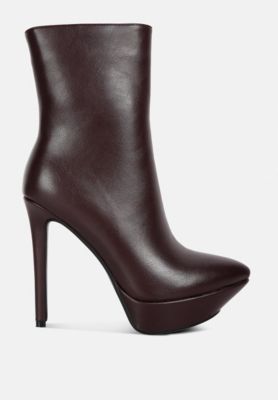 MAGNA Womens Platform Heel Ankle Boot