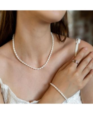 Natural Freshwater Real Seed Pearl Strand Necklace