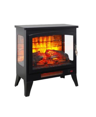 21 inchThree-sided Freestanding Electric Fireplace Stove heater with 3D Flame effect with remote control