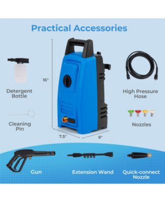 1900 PSI 1.8 GPM Electric Pressure Washer with 4 Quick Connect Nozzles