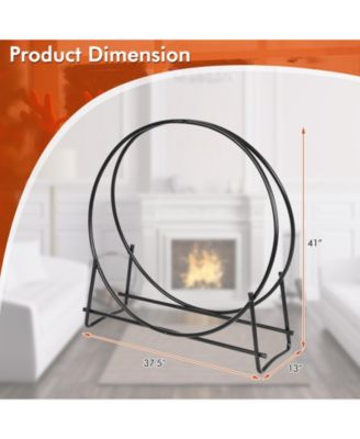 40-inch Tubular Steel Firewood Storage Rack