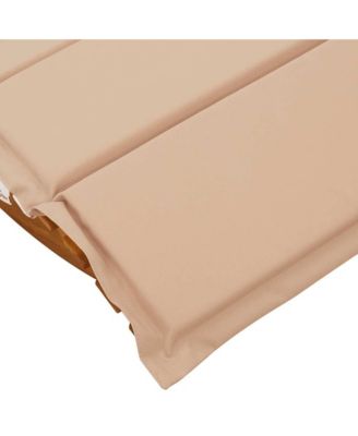 Solid Wood Acacia Rocking with Cushion Sun Lounger