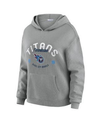 Women's Gray Tennessee Titans Waffle-Knit Hooded Shirt & Pants Lounge Set