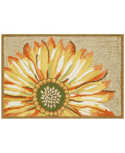 Liora Manne Front Porch Indoor/Outdoor Sunflower Yellow Area Rug