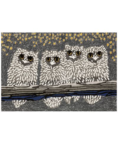 Liora Manne Front Porch Indoor/Outdoor Owls Night Area Rug