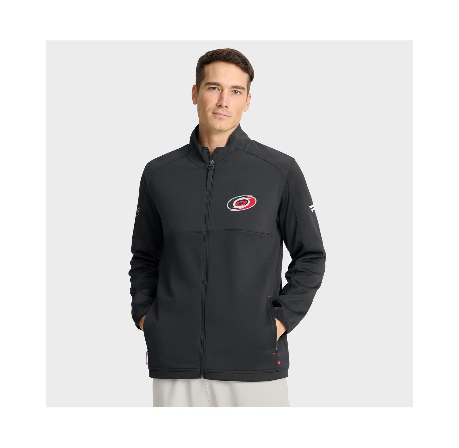 Men's Black Carolina Hurricanes Authentic Pro Rink Full-Zip Jacket
