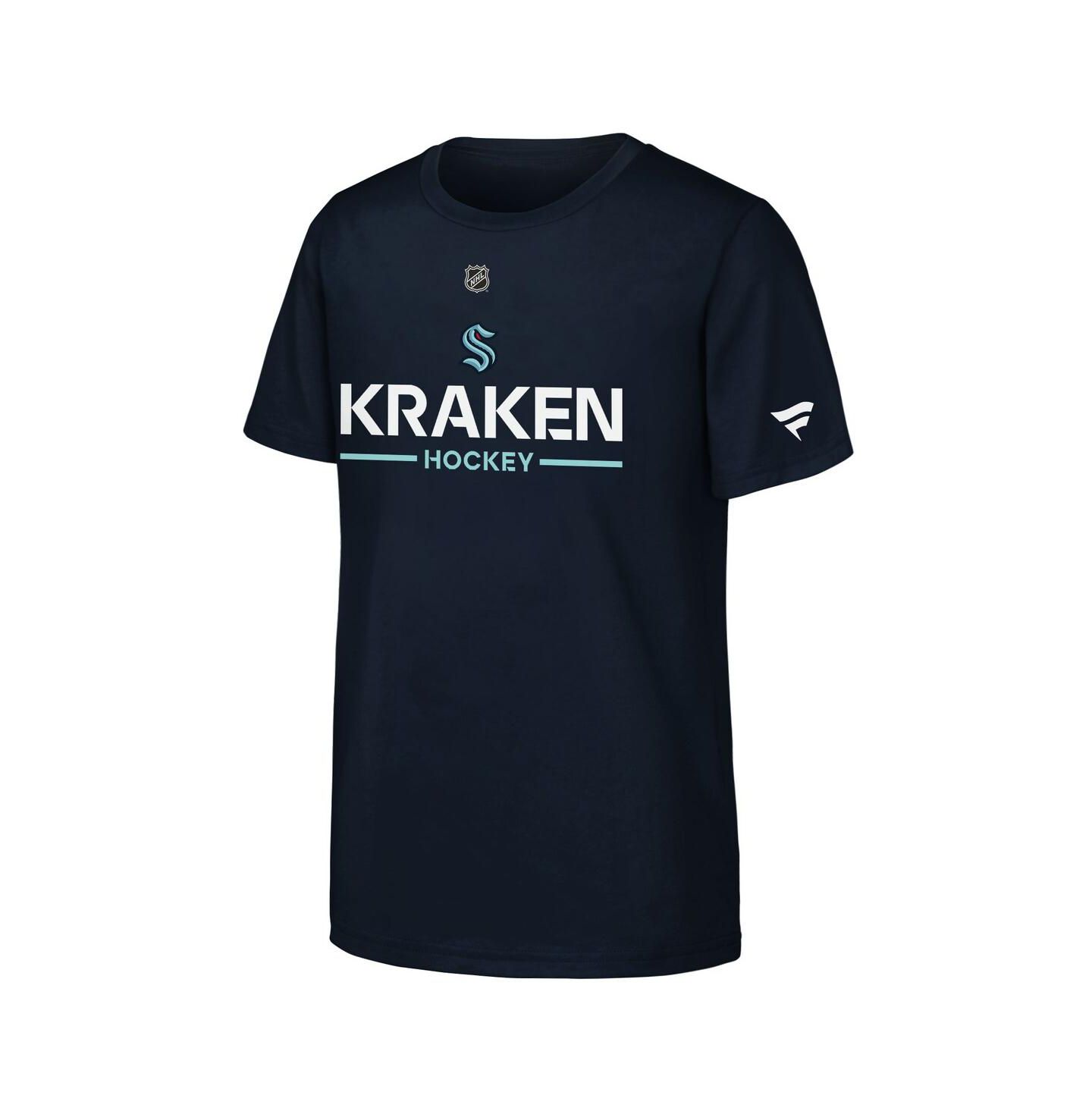 Детская футболка Fanatics Navy Seattle Kraken Authentic Pro Wordmark — фото 1