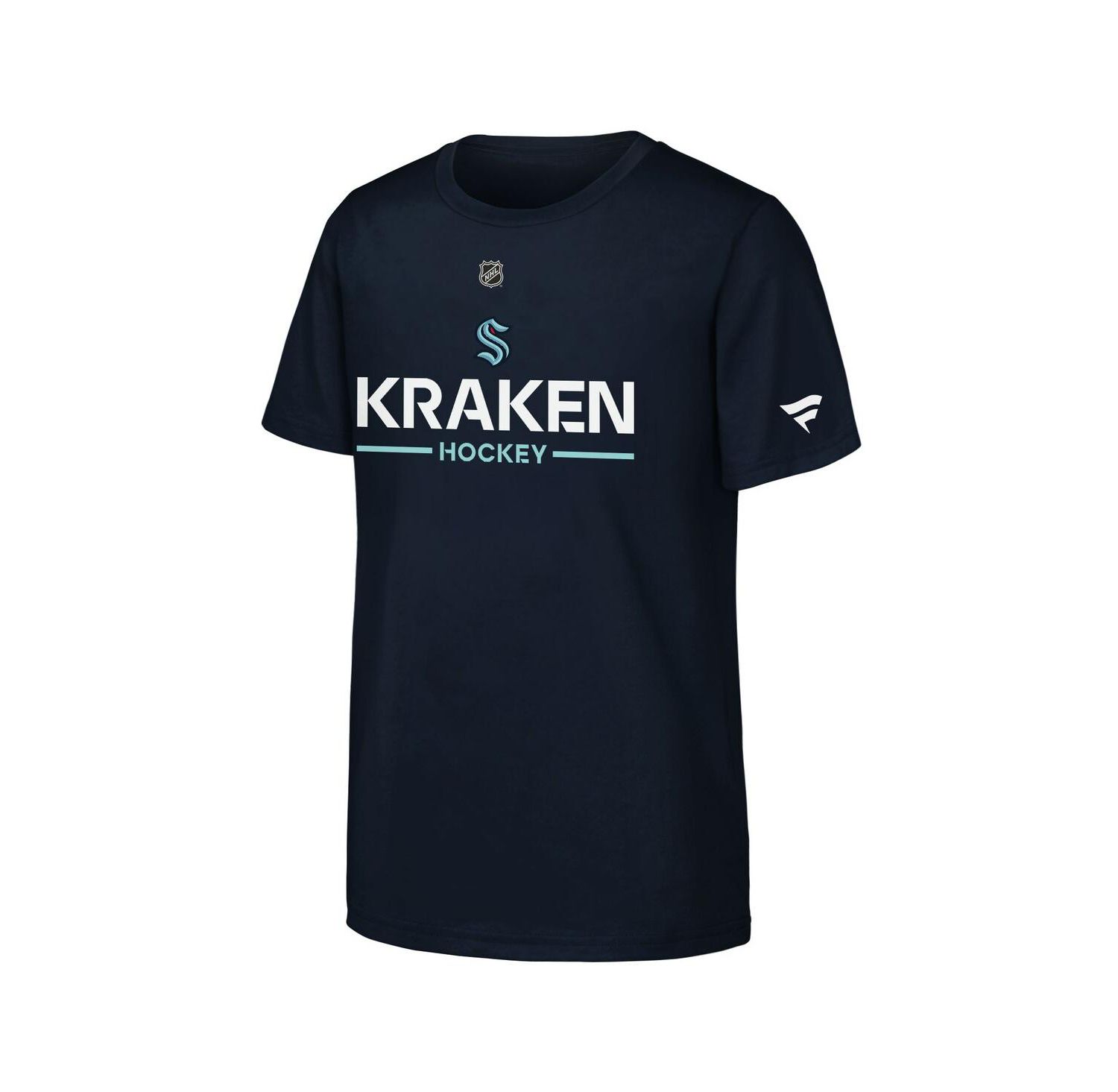Big Boys and Girls Navy Seattle Kraken Authentic Pro Wordmark T-Shirt