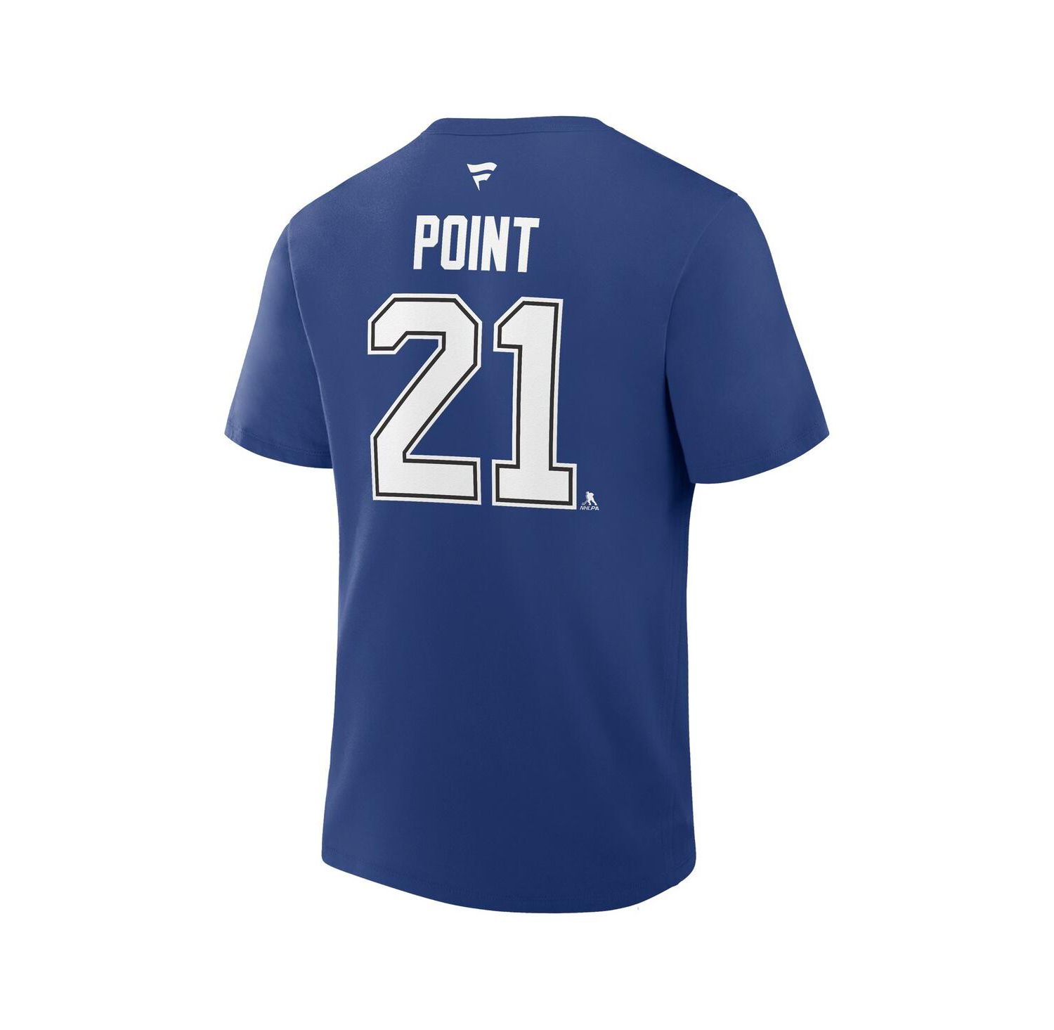 Men's Brayden Point Blue Tampa Bay Lightning Authentic Stack Name & Number T-Shirt