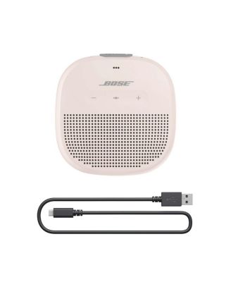 SoundLink Micro Bluetooth Speaker, White Smoke, Bundle with Power Bank Charger